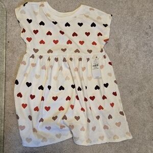NWT Old Navy Short Sleeve Multi-color Hearts Dress 18-24 Months